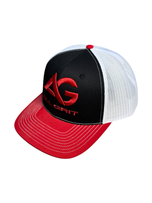 Black/Red/White All Grit Hat